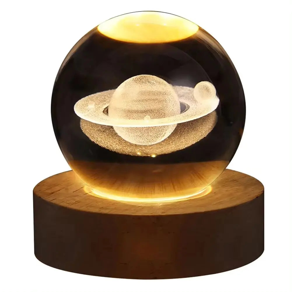 Unique 3D Crystal Ball Lamp with Galaxy