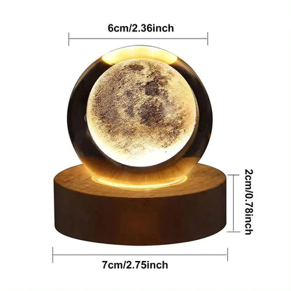 Unique 3D Crystal Ball Lamp with Galaxy