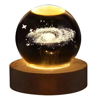 Unique 3D Crystal Ball Lamp with Galaxy