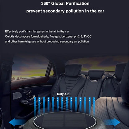 Wireless Car Air Fresh Purifier HEPA Filter Solar Negative Ion