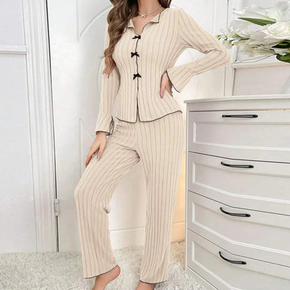 Women's two-piece sleepwear set for autumn and winter