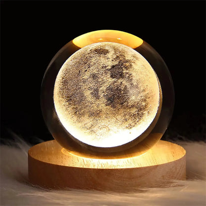 Unique 3D Crystal Ball Lamp with Galaxy