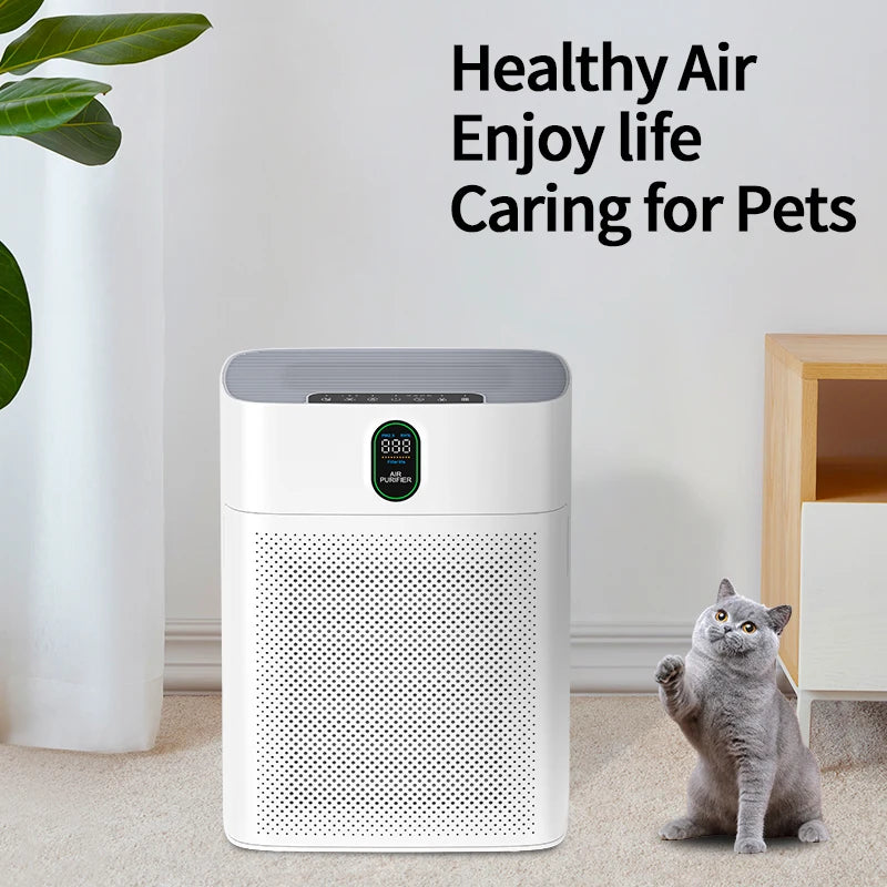 OUNEDA HY4866 Air Purifier For Home Double filters H13 HEPA & Carbon Smart Air Cleaner