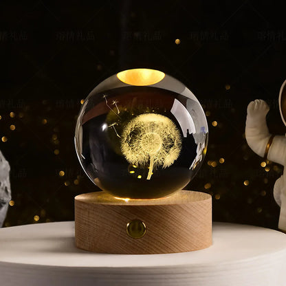 3D Crystal Ball Lamp Animal